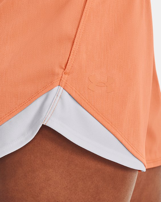 Shorts UA Play Up 3.0 Twist para Mujer, Orange, pdpMainDesktop image number 3